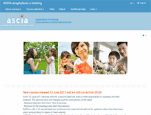 Tablet Screenshot of etraining.allergy.org.au